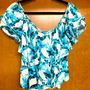 Buddy Love Palm Leaf Print Top Size Large